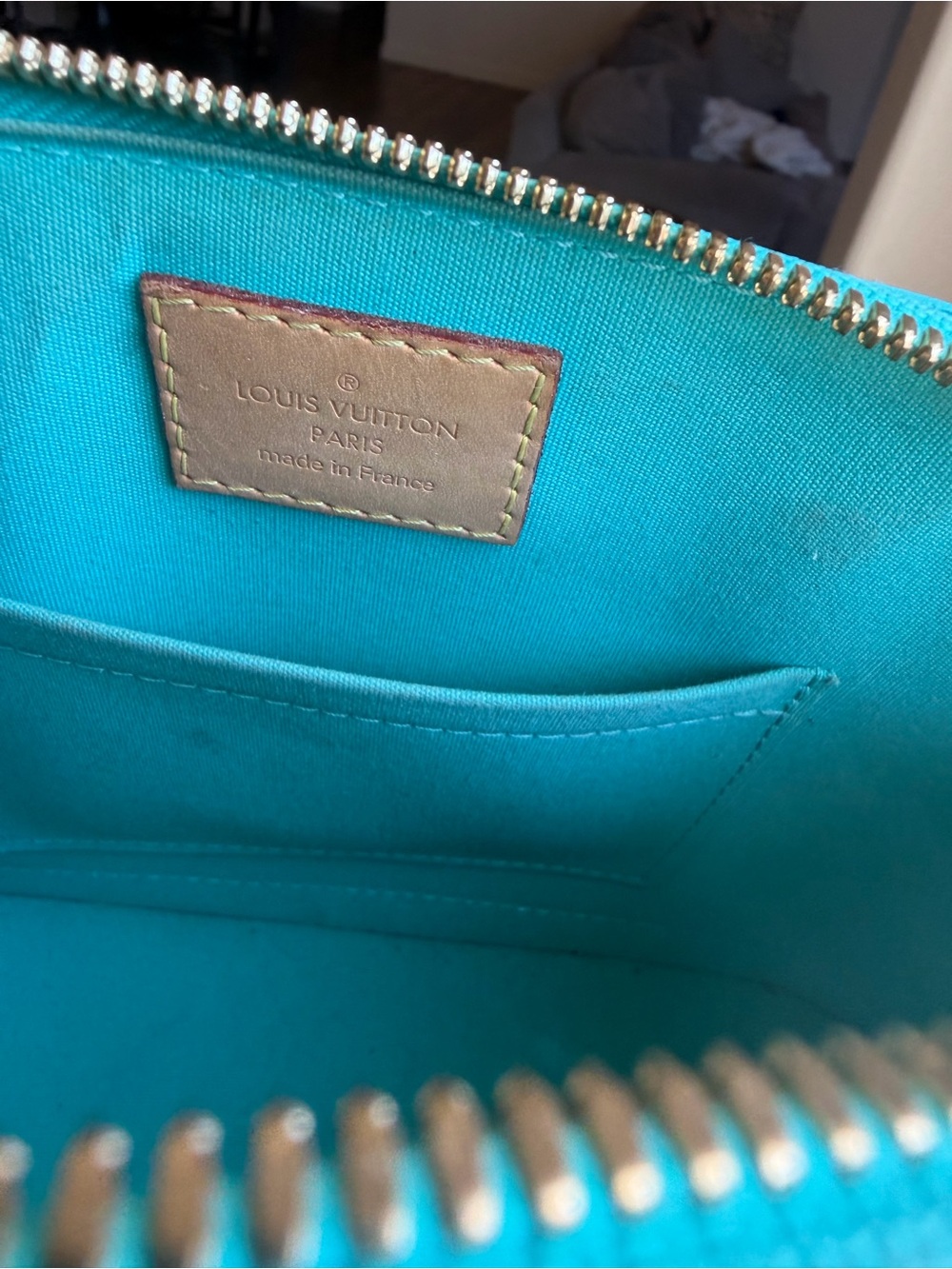 Louis Vuitton Vernis Alma BB Crossbody Bag in Blue Lagoon - Picture 16 of 16